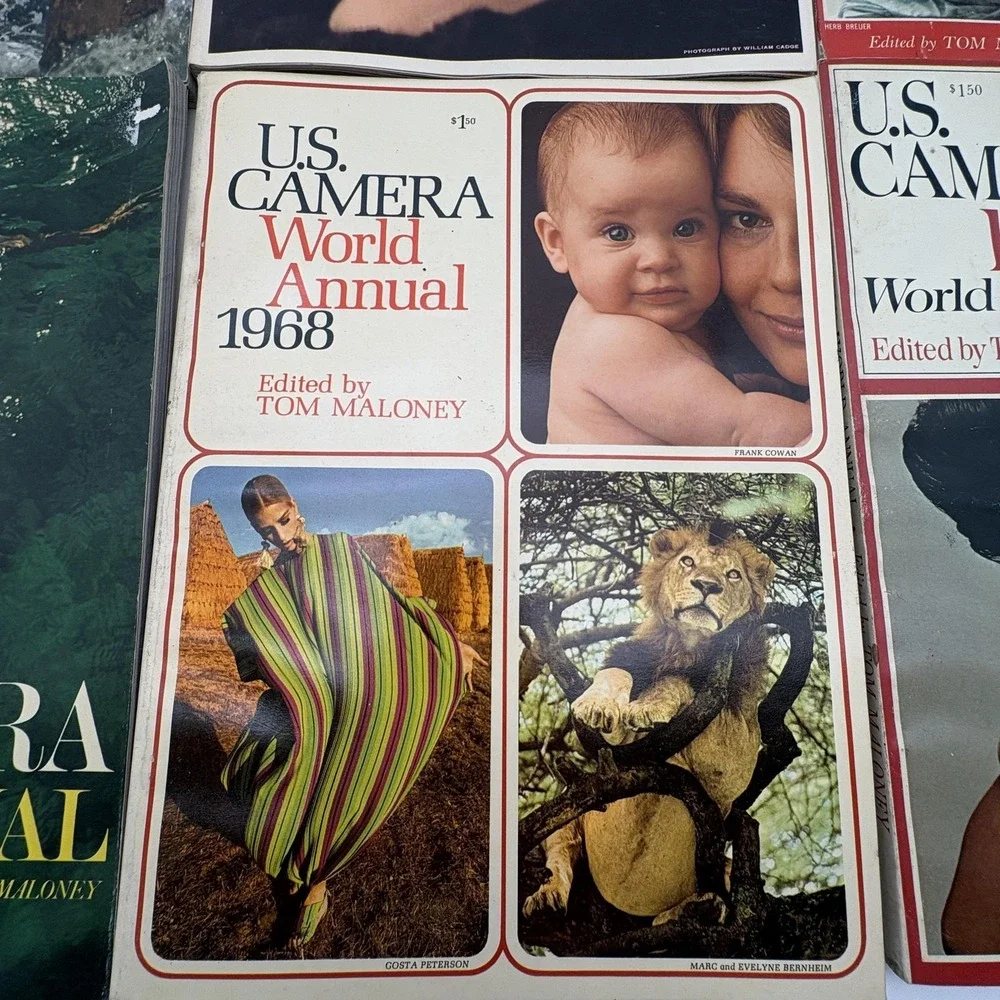 Vintage U.S. Camera World Annual Magazine Lot 6 1964-1969 International Pictures